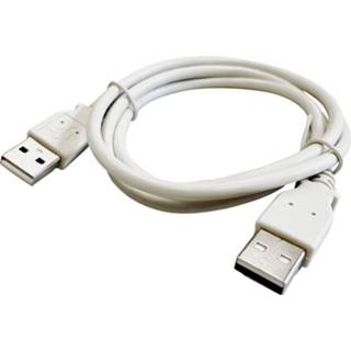 BKL Electronic USB 2.0 Aansluitkabel [1x USB-A 2.0 stekker - 1x USB-A 2.0 stekker] 1.00 m Lichtgrijs Folie afscherming, Afscherming gevlochten