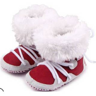 👉 Shoe rood 14 active baby's Baby Snow Boots Lace Up Soft Sole Shoes, maat: (rood)