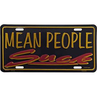 👉 Nummerbord mannen zwart Amerikaans - Mean People-