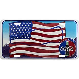 👉 Nummerbord mannen zwart Amerikaans - Coca Cola Amerikaanse vlag-
