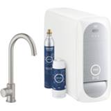 👉 Keukenkraan blauw chroom GROHE Blue Home Mono starterkit met 1-gats u-uitloop, 4005176454172