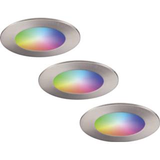 👉 Inbouw spot aluminium RVS a+ CE RGBWW Set van 3 stuks smart WiFi LED inbouwspots Aura IP44 1050lm 7439628476448