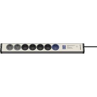 👉 Ehmann 0615x00078001 Master/slave-stekkerdoos Aluminium (geëloxeerd), Zwart Randaarde stekker 1 stuk(s)