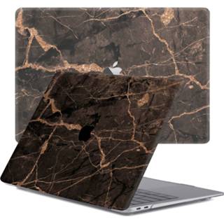 👉 Coverhoes kunststof Marble Blaro hardcase hoes zwart Lunso - cover MacBook Air 13 inch (2018-2019) 9145425541095