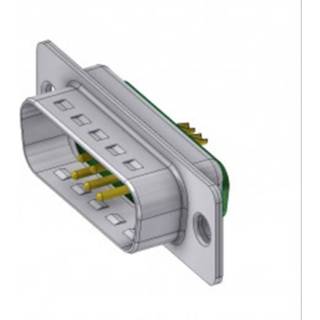 👉 F-connector Deltron Connectors DTS 7W2 PZ D-sub hybride 180 ° Aantal polen: 7 1 stuk(s) 2050006058107