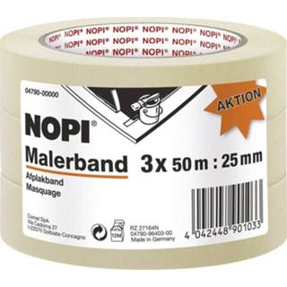 👉 Tesa 04790-00000-01 Afplakband Beige (l x b) 50 m x 25 mm 3 stuk(s)