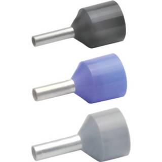 👉 Klauke 4328 Adereindhulzen 1.50 mm² Deels geïsoleerd Zwart 100 stuk(s)