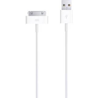 👉 Apple iPad/iPhone/iPod Datakabel/Laadkabel [1x USB-A 2.0 stekker - 1x Apple dock-stekker] 1.00 m Wit