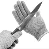 Glove grijs zwart Anti Cut Proof Gloves HPPE EN388 ANSI Anti-cut Level 5 Safety Work Resistant Hot Sale GMG Grey Black