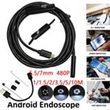 👉 Lens Android Phone Inspection Camera 7MM 1M 2M 5M Endoscope Pipe IP68 Waterproof 480P HD micro USB Snake