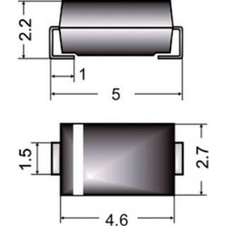 👉 Gelijkrichter Semikron Skottky diode SK18 DO-214AC 80 V Enkelvoudig 2050000614040