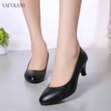 Shoe zwart vrouwen 2020 spring new comfortable shallow mouth high heels Korean fashion casual black womens single shoes 5cm professional work