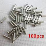 👉 Bike alloy 100Pcs/Lot Aluminum Bicycle Brake Shifter Inner Cable Tips Wire End Cap Crimps Accessories For MTB