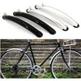 👉 Bike zwart zilver 700C Road Bicycle Front Rear Fender Retro Fixed Gear Practical Parts Silver Black