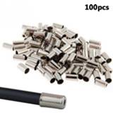 👉 Bike zilver 50/100Pcs/Lot Silver Bicycle Mountain Riding Parts Shifter Cycling Accessories Cord End Covers Brake Line Cap Cable Caps