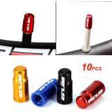 👉 Bike 10pcs 4 color Bicycle Wheel Tire Valve Cap Protector Aluminum MTB Road Schrader/Presta Tyre Dust Cover