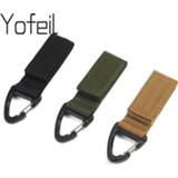 👉 Keychain nylon Outdoor Camping Hiking Molle Tactical Ribbon Knapsack Triangle Backpack Waist Bag Fastener Hook Buckle