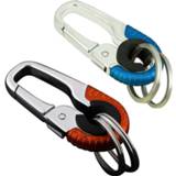 👉 Keychain Durable Hook Metal Buckle Outdoor Carabiner Climbing Tools Double Ring Car
