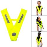 Vest V-shaped Children Reflective Night Outdoor Sports Running Cycling Safety Clothing Strap High Visibility