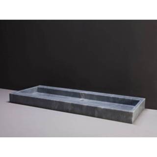 👉 Wastafel marmer licht grijs Forzalaqua Palermo Cloudy Gezoet Met Kraangat Blauw 100,5x51,5x9 cm 8719304293859