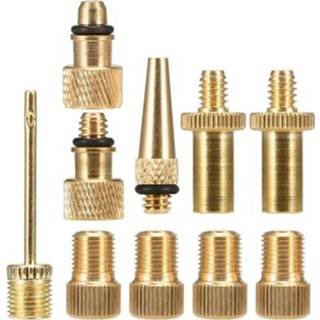 👉 Bike Valve Adapter Set Tire Converter Kit Presta to Dunlop Schrader Nozzle Needle