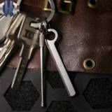 👉 Keychain titanium small Mini Ruler Portable EDC Measuring Tool Centimeter Inch