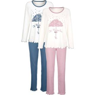 👉 Pyjama oudroze wit roze Harmony oudroze/rookblauw/wit 4055704776740