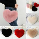 Messenger bag vrouwen 2020 Women Fashion Heart Shaped Female Chain Plush Love Shoulder Crossbody Valentine's Day Gift