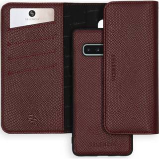 👉 Clutch rood kunstleer dieren unisex Tierra Uitneembare Slang voor de Samsung Galaxy S10 - Donkerrood 8719295396584