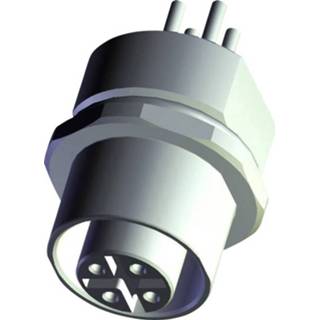 👉 TE Connectivity T4131512041-000 Sensor/actuator steekconnector M12 Bus, inbouw Aantal polen: 4 1 stuk(s)
