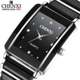 👉 Watch vrouwen CHENXI Imitation ceramic Quartz Wristwatches Women Top Brand Famous Watches Luxury Men Fashion Relogio Feminino