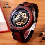 👉 Watch BOBO BIRD Wooden Mechanical Men Relogio Masculino Big Mens Watches Top Brand Luxury Timepieces erkek kol saati W-R05