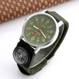 👉 Watch kinderen jongens Womage Kids Watches Children Fashion Outdoor Sports Boys Military Officer Fabric Band Kid relogio masculino