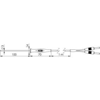 👉 Greisinger GF1T-T3-B-BS Dompelsensor -70 tot +250 °C Sensortype Pt1000 4058175110884