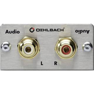 👉 Stereo cinch (R/L) Multimedia-inzet Met Y-kabel Oehlbach PRO IN MMT-C AUDIO