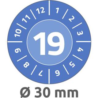 👉 Avery-Zweckform Teststickers 19 2019 Blauw Zelfklevende folie (Ø x l) 30 mm x 30 mm 30 mm 80 stuk(s)