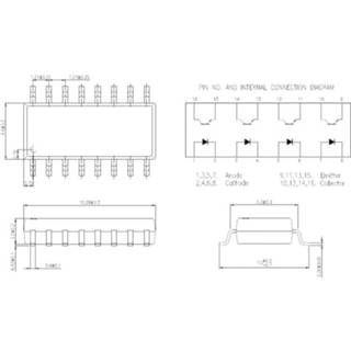 👉 Optocoupler Isocom Components fototransistor IS281-4 SOIC-16 Transistor DC 2050001457585