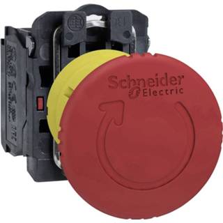 👉 Schneider Electric XB5AS8442 Noodstopknop Metalen frontring, Met NOT-AUS schakelaar, Rond, Terugstelbaar, Vergrendelbaar 120 V/AC 6 A 1x NC IP66, IP67, IP69,