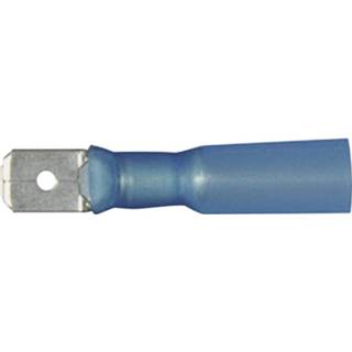 👉 Vogt Verbindungstechnik 3911h Platte stekker Met krimpkous Insteekbreedte: 6.3 mm Insteekdikte: 0.8 mm 180 ° Deels geïsoleerd Blauw 1 stuk(s)