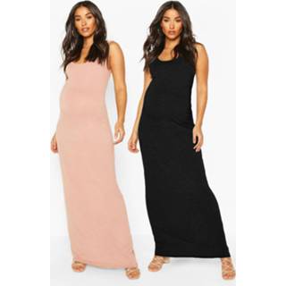 👉 Maxi dres rose vrouwen Maternity 2 Pack Dress,