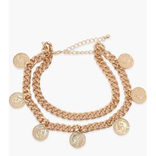 👉 Coin & Chain Anklet 2 Pack, Gold