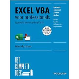 👉 Boek groot Het Complete Boek: Excel VBA voor professionals, 3e editie. Wim de Groot, Paperback 9789463561372
