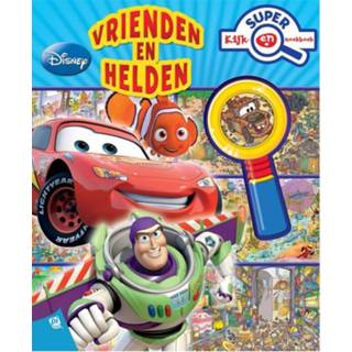 👉 Vergrootglas Disney Pixar Vrienden en Helden super kijk- zoekboek met vergrootglas. Hardcover 9781450886758