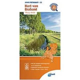 👉 Fietskaart 35 - Hart van Brabant (Tilburg, Breda). 1:66.666, onb.uitv. 9789018047368