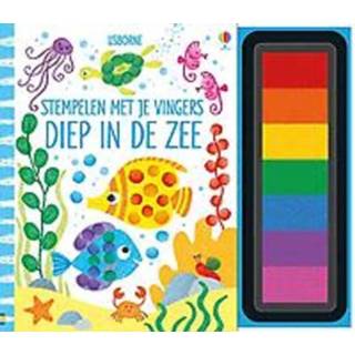 👉 Stempel Stempelen met je vingers Diep in de zee. Hardcover 9781474965149