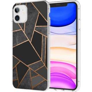 👉 Goud unicolor unisex zwart TPU Design voor de iPhone 11 hoesje - Grafisch Koper / 8719295267693