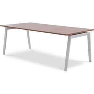 👉 Bureau melamine aluminium recht naar keuze standaard active Oak Light Design-line - 200 x 100 cm 1458721202620