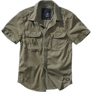 👉 Short sleeve Brandit Vintage Overhemd olijf 4051773110607