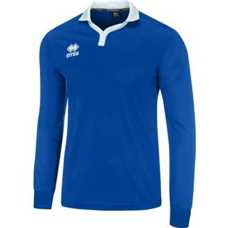 👉 Voetbalshirt blauw polyester m Erreà longsleeve polo unisex 8058158912203