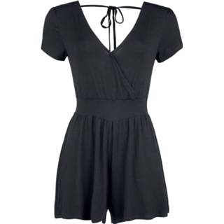 👉 Broek zwart jumpsuit Forplay Overlay Back Knotted Short Jump Suit 4060587795566